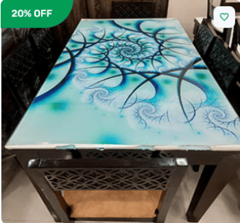 Dining Table in Fatehgarh Churian | Dining Glass Table | Wooden Chairs | Furniture in Fatehgarh Churian