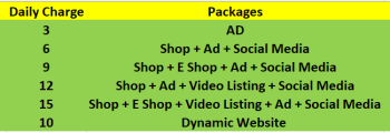 website development, ad listing in flexible rates, Store and E Store at martdaar.com, Video listing, store listing